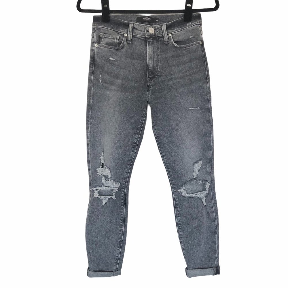 Hudson Barbara High Waist Super Skinny Crop Jeans - Picture 4 of 7